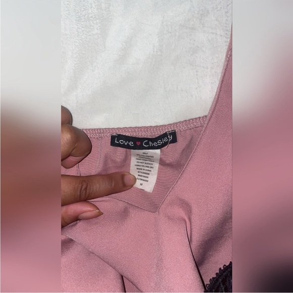 Love Chelsey size medium pink romper - Picture 3 of 5